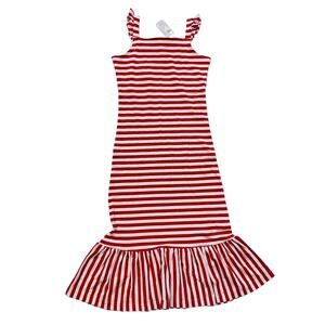 NWT Florence Eiseman Size 7 Red & White Stripe Kit Maxi Dress